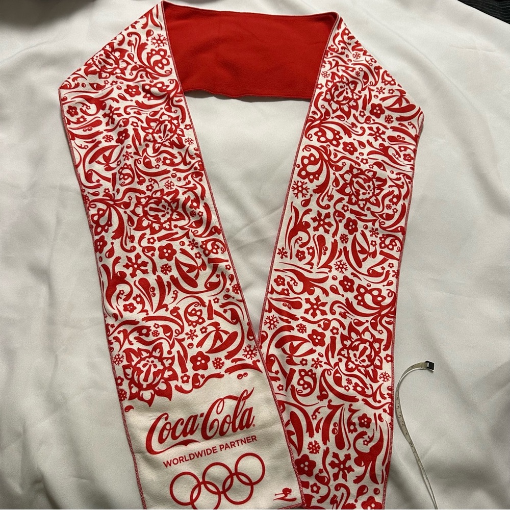 Coca-Cola Red and White Olympics 2014 Scarf unisex